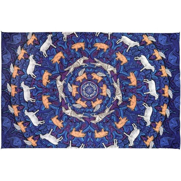 New 3D Pink Floyd Animals Dogs Pigs Sheep Tapestry Wall Hanging Decor Album Art - Picture 1 of 2